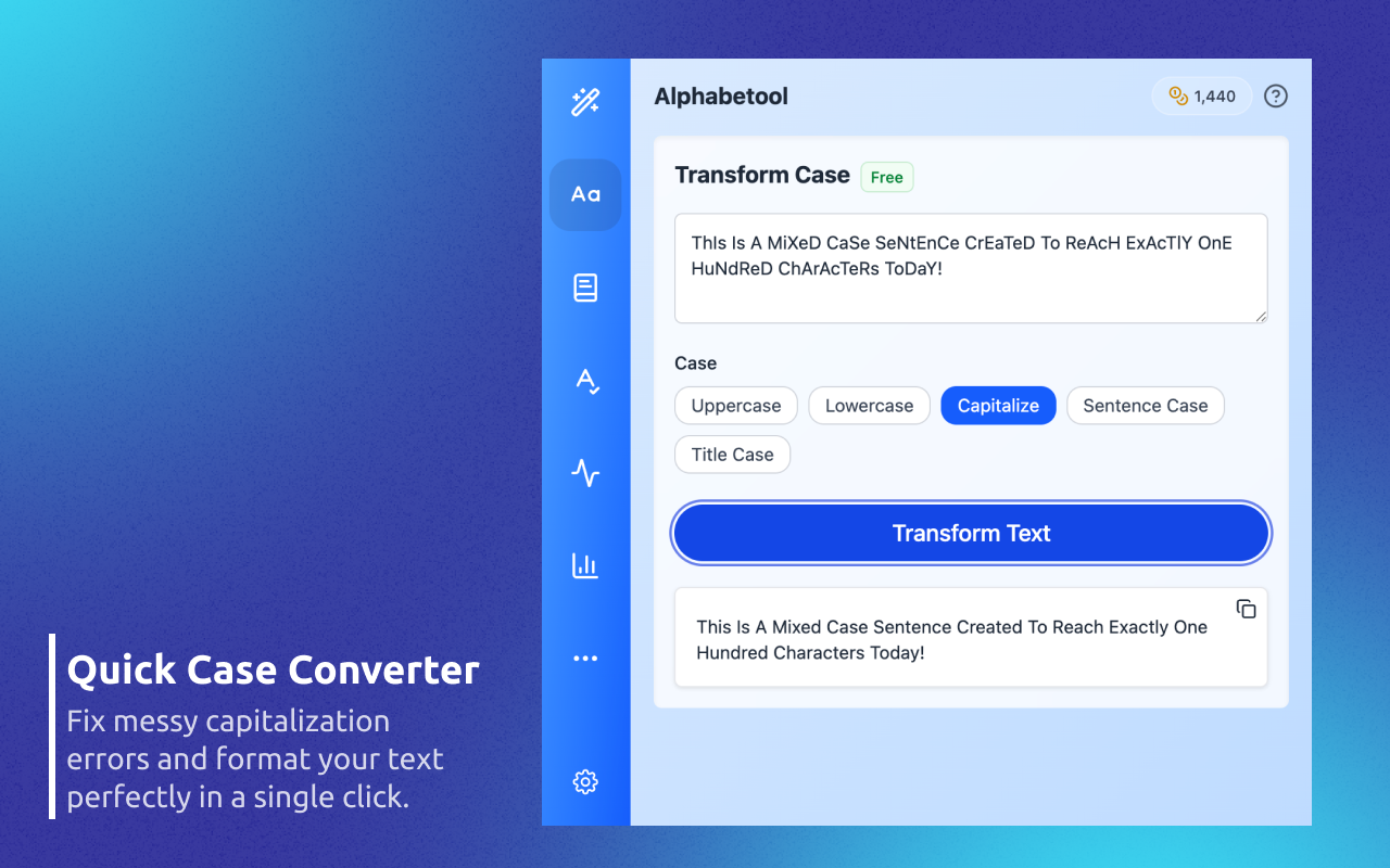 Case Conversion: Change text to uppercase, lowercase, title case, and more. — preview 2